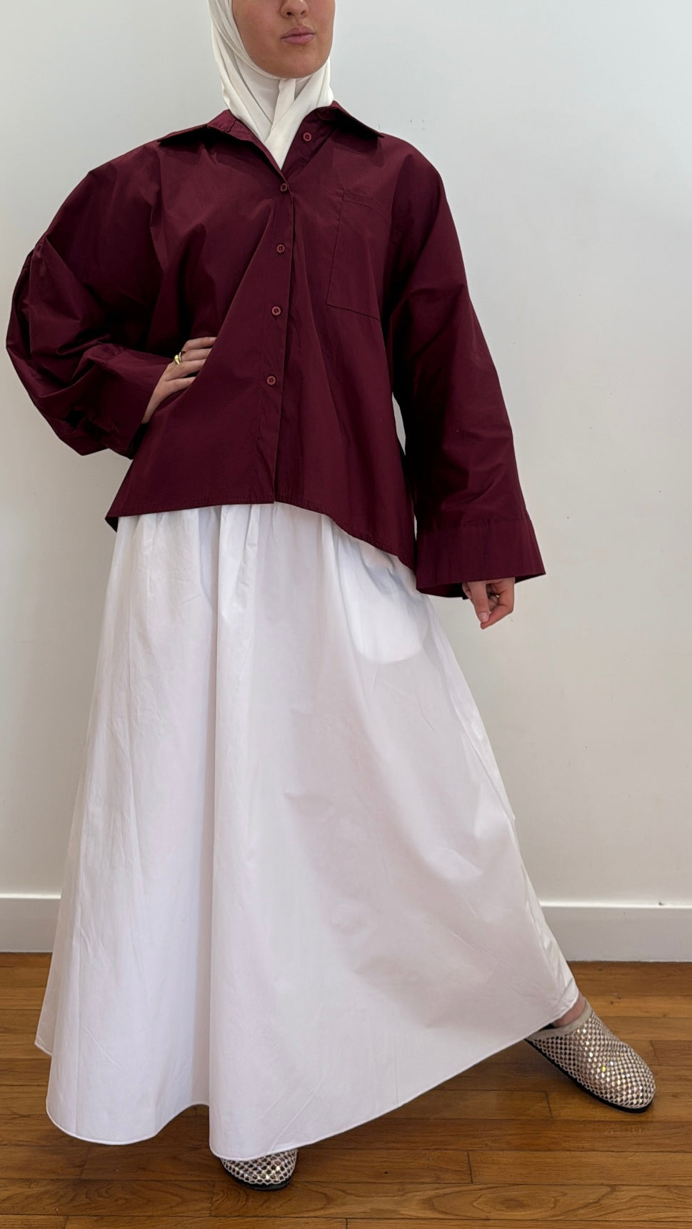 Jupe coton YUMIA White