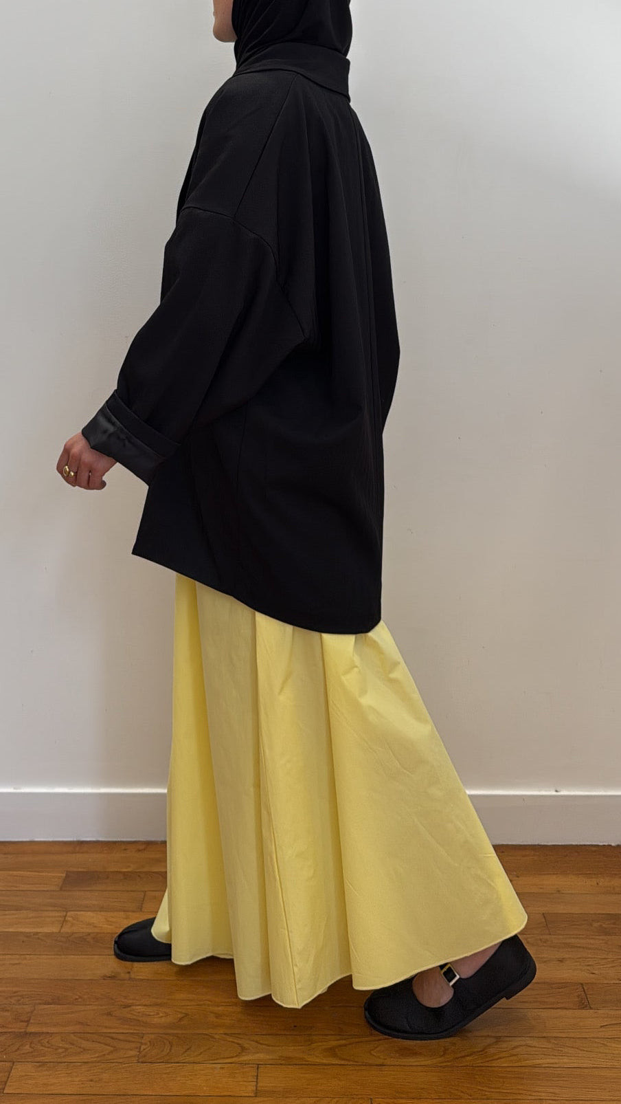 Jupe coton YUMIA jaune