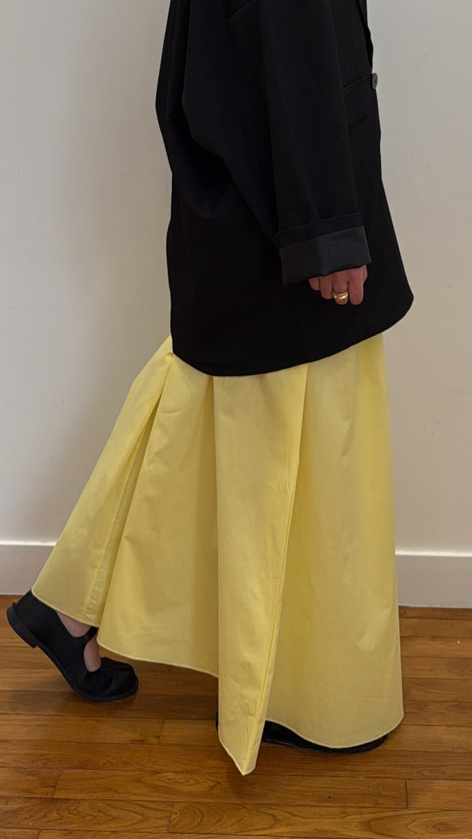 Jupe coton YUMIA jaune