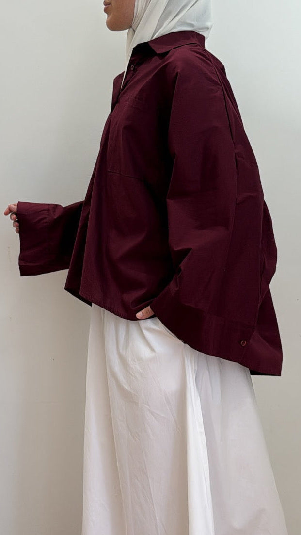 Chemise soft SORÉ bordeaux