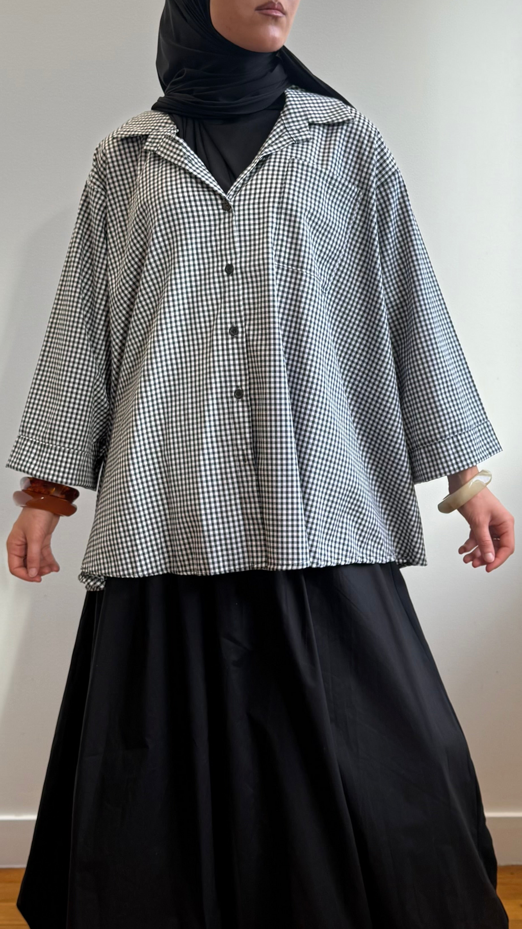 Chemise Vichy noir