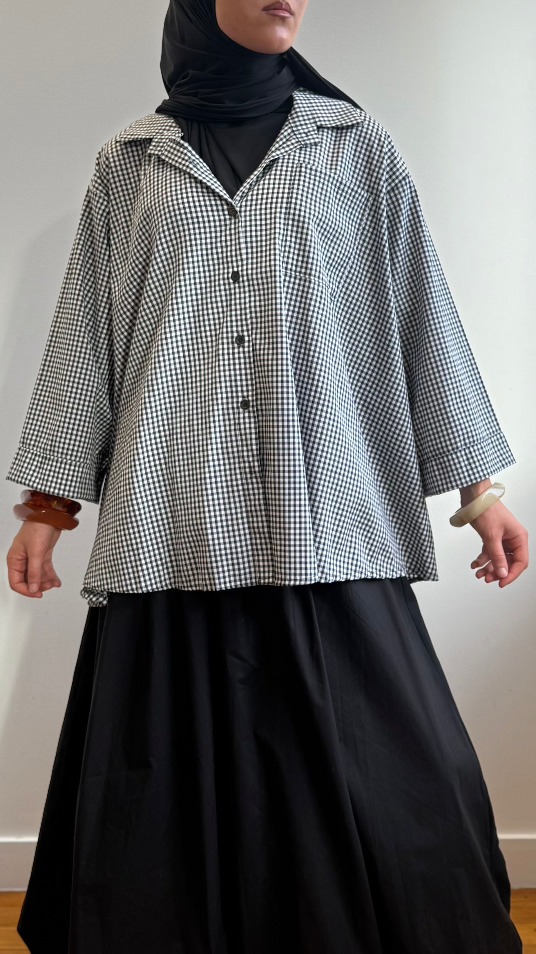 Chemise Vichy noir