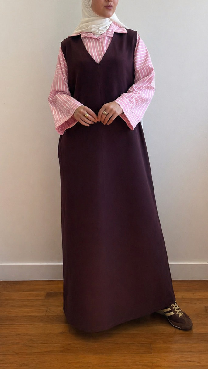 Robe ÉPURE bordeaux