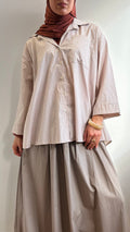 Chemise Vichy beige